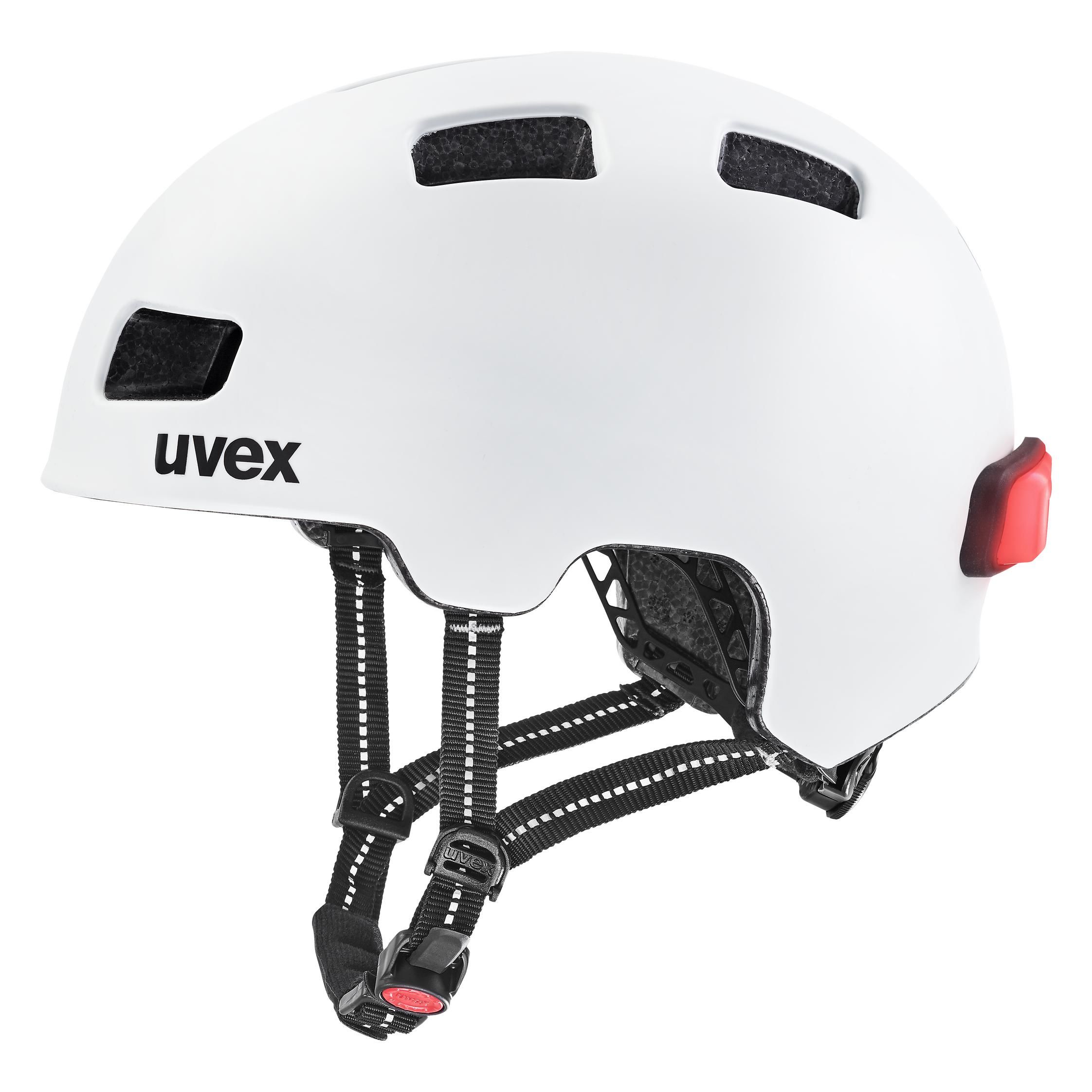 55-58 cm Uvex Unisex's Rush Visor Bike Helmet Papyrus-Grey mat