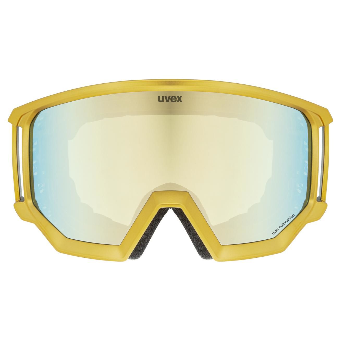 lyžiarske okuliare uvex athletic CV chrom gold/CV green S2