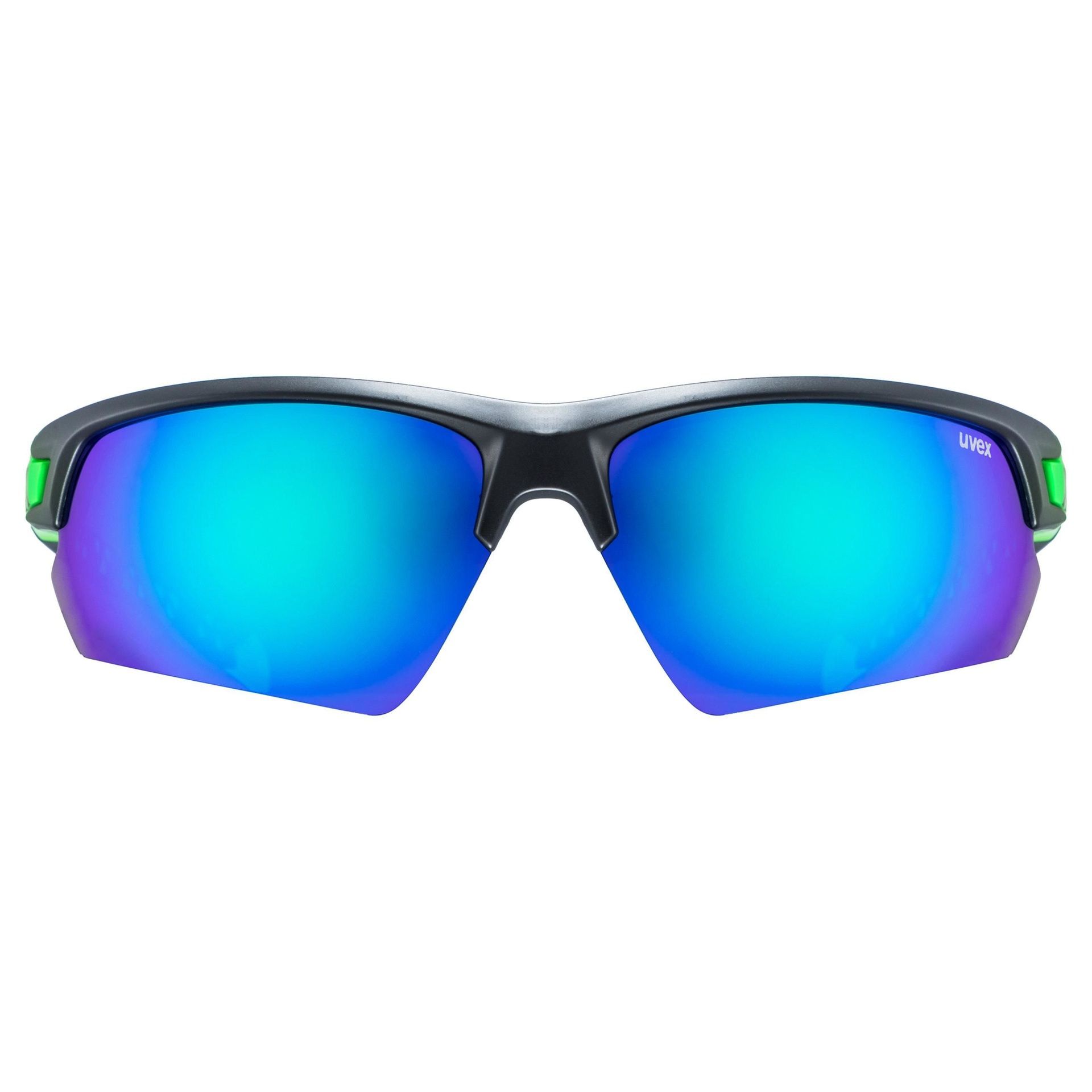 slnečné okuliare uvex sportstyle 224 black mat green/mirror green S